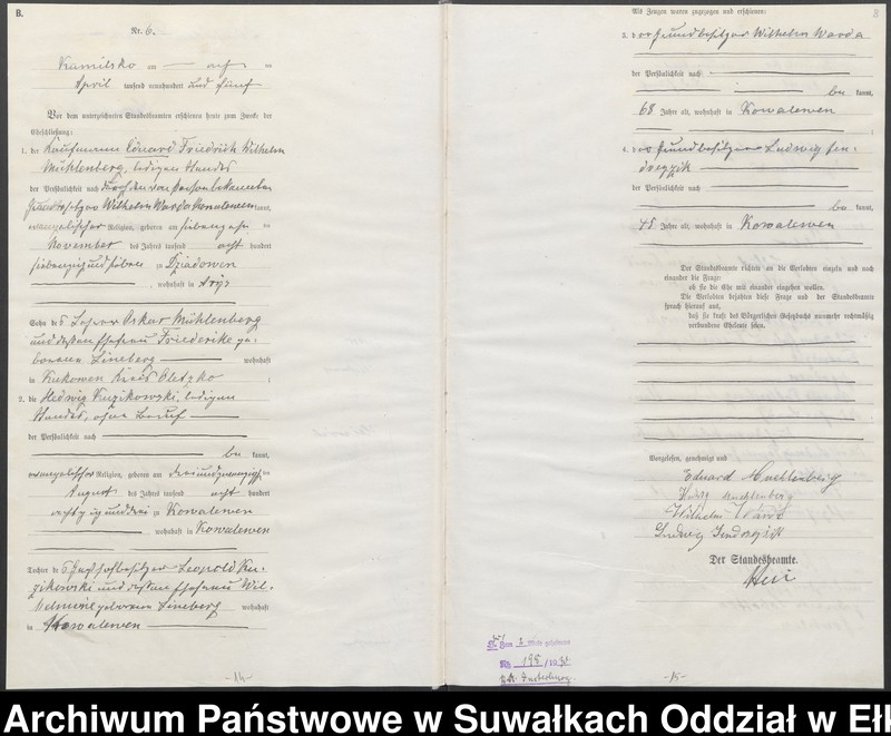 image.from.unit.number "Heirats-Haupt-Register des Königlichen Preussischen Standes-Amtes Kumilsko Kreis Johannisburg"