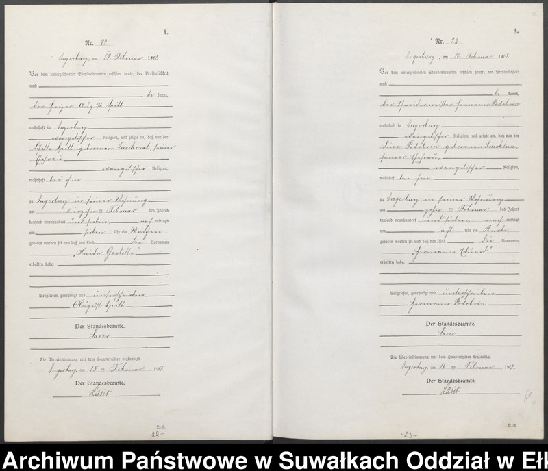 image.from.unit.number "[Geburts-Neben-Register des Preussischen Standes-Amtes Angerburg Kreis Angerburg]"