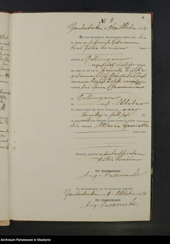 Obraz 7 z jednostki "Geburts-Neben-Register Nr 1 - 19"