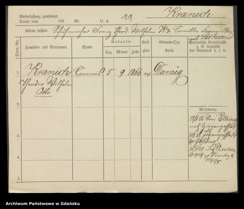 image.from.unit.number "Karty meldunkowe: Kranich - Kraski"