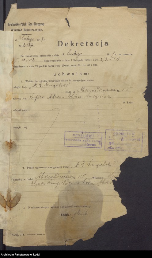 Obraz 7 z jednostki "Abram Eliasz Śmigielski- sklep kolonialny"