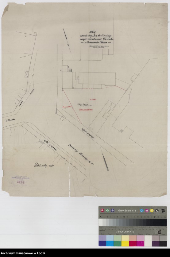 Obraz 1 z jednostki "Szkic odcinka ulicy św. Antoniego i części nieruchomości Kiersta w Tomaszowie Mazowieckim"