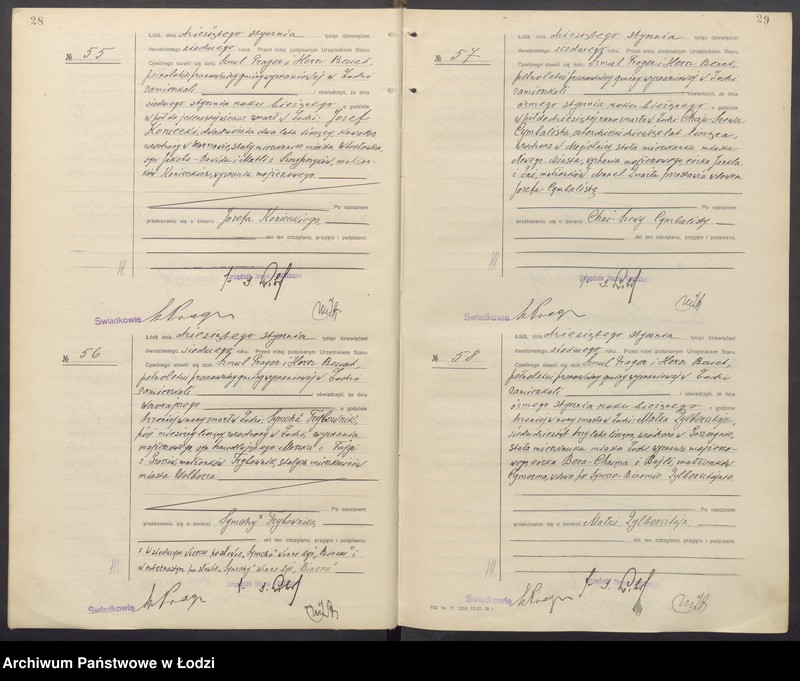 Obraz 17 z jednostki "Akta zgonów od numeru 1 do numeru 999"