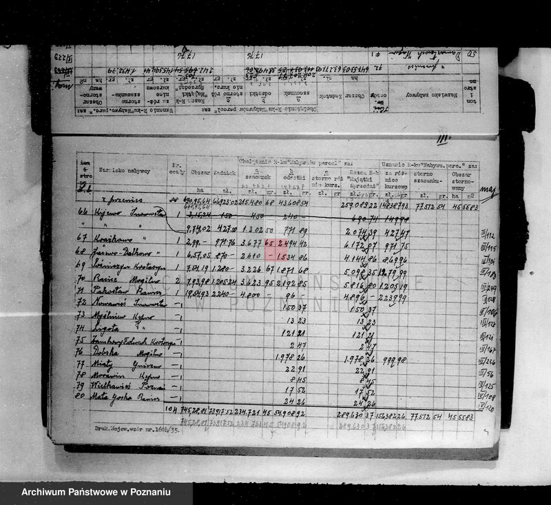 Obraz 9 z jednostki "Obciążenia rachunku nabywców parcel za szacunki /osady markowe/"
