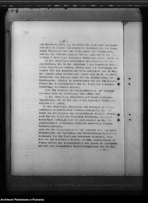 Obraz 18 z jednostki "Zarządzenia namiestnika Kraju Warty oraz sprawozdanie z konferencji w sprawie listy narodowej"