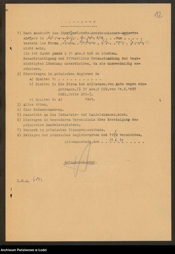 Obraz 14 z jednostki "Szulim Berkowicz – sprzedaż drożdzy"