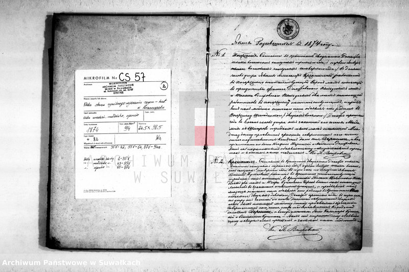 Obraz 3 z jednostki "Duplikat Uroždennych, Umeršich i Brakosočetovšichsja iz Krasnopolskago Rimsko-Katoličeskago Prichoda."