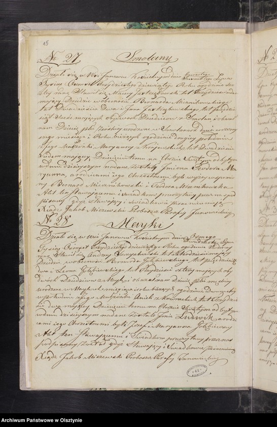 image.from.unit.number "Dupplikat Urodzenia Zaslubienia i Zeyscia parafii Janowieckiey z Roku 1839"