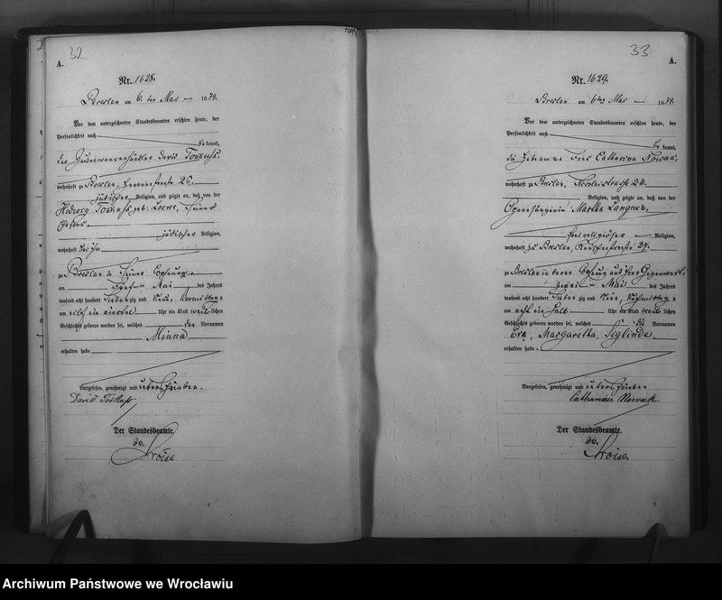 image.from.unit.number "Geburts-Haupt-Register Breslau I 1879 Band 5"