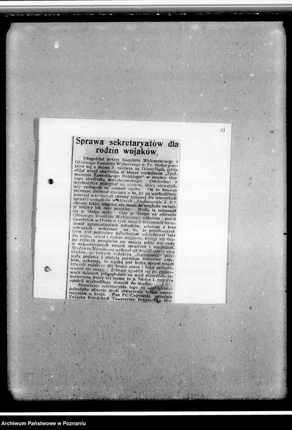 Obraz 18 z jednostki "Sprawozdania z działalności - wycinki z gazet"