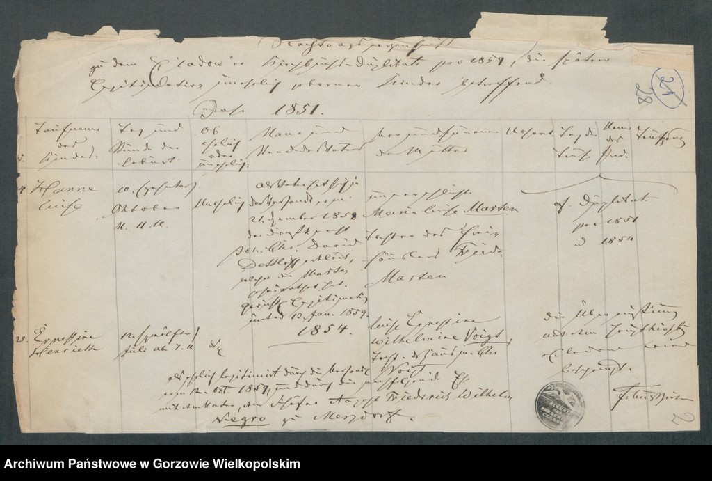 image.from.unit.number "Duplikate der Kirchenbücher von der Parochie Kladow: Kladow (Kłodawa), Heinersdorf (Chwalęcice), Himmelstädt (Mironice), Marienspring (Marzęcin)"