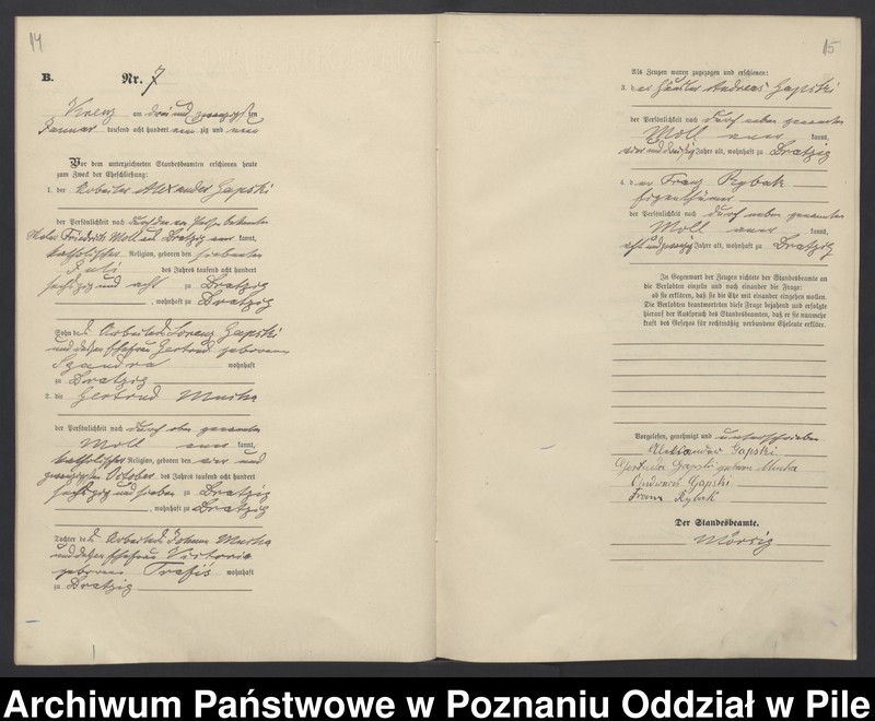 Obraz 10 z jednostki "Księga małżeństw"
