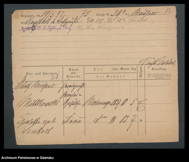 image.from.unit.number "Karty meldunkowe: Mittelsteiner - Modt"