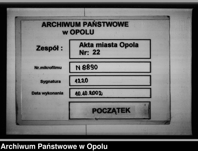 image.from.unit.number "Acta von Organisirung einer Bürgergarde bey der Stadt Oppeln Vol. No 1 de anno 1812"