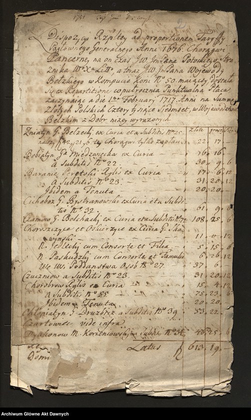 image.from.unit.number "Zbiór pism rozmaitych Wydziału Wojskowego tyczących, w. XVI - XVIII"