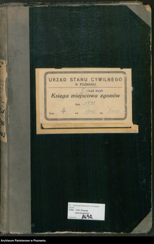 Obraz 2 z jednostki "Księga miejscowa zgonów tom IV [Rejestr główny zgonów]"
