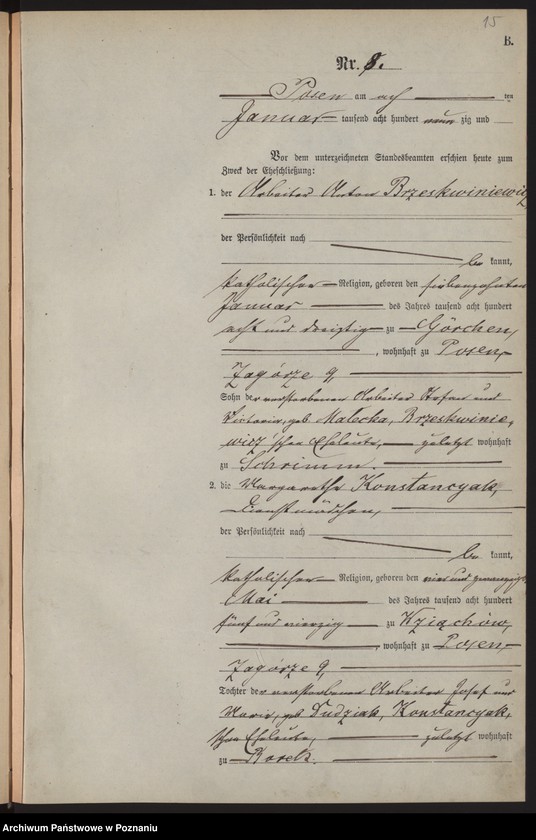 Obraz 18 z jednostki "Księga małżeństw t. I"