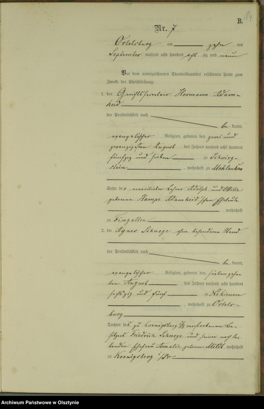 image.from.unit.number "Heiraths-Haupt-Register Nr 1 - 14"