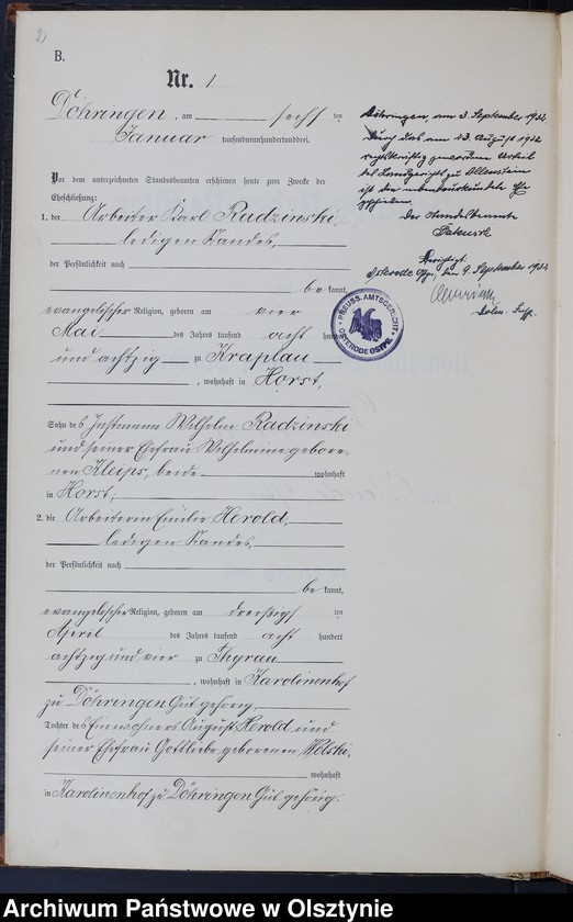 image.from.unit.number "Heiraths-Neben-Register Nr 1 - 19"