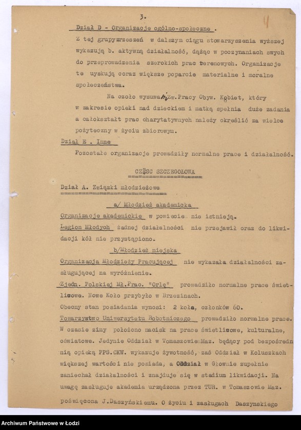 Obraz 7 z jednostki "[Sprawozdania periodyczne z ruchu politycznego społecznego i zawodowego]"
