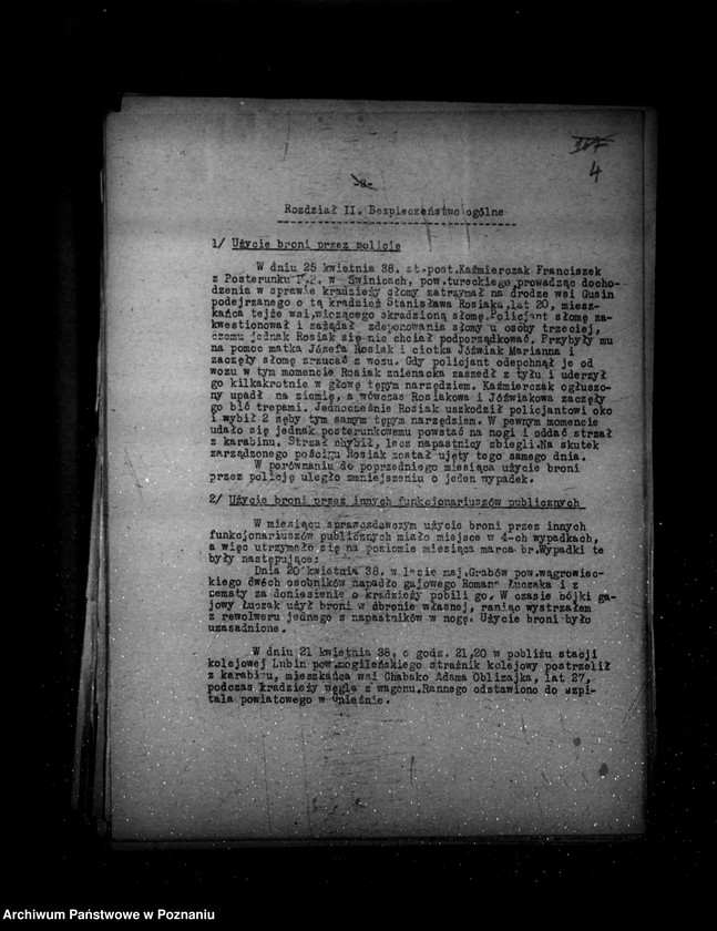 Obraz 8 z jednostki "Sprawozdania ze stanu bezpieczeństwa za miesiąc kwiecień-maj-czerwiec 1938 r."