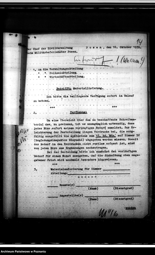 Obraz 18 z jednostki "Anordnungen nur für die Behörde"