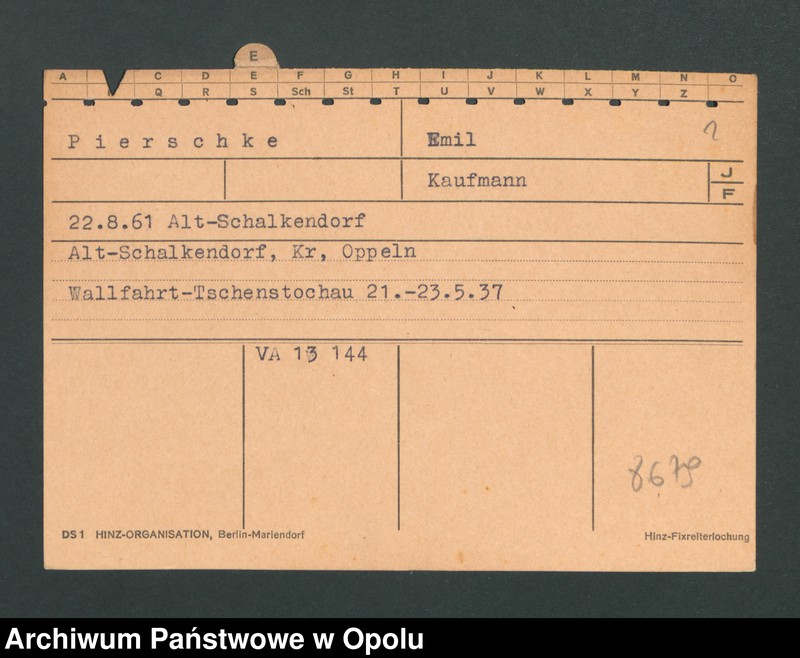 Obraz 3 z jednostki "[Pierschke Emil, ur. 22.08.1861 Alt-Schalkendorf]"