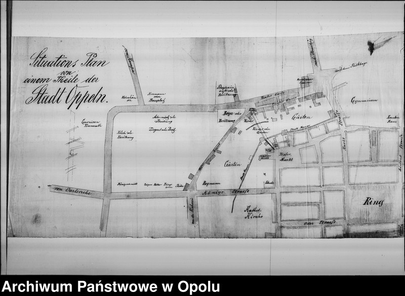 Obraz 8 z jednostki "Acta des Magistrats zu Oppeln betreffend den Durchbruch einer neuen Strasse vom Töpfermarkte nach der Oberen-Karlsstrasse"