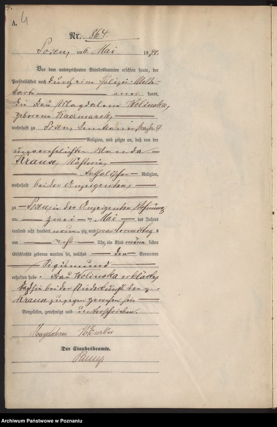 Obraz 7 z jednostki "Księga urodzeń t. III"