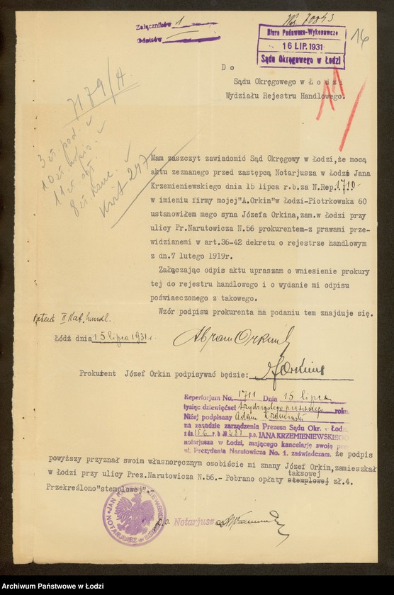 Obraz 18 z jednostki "Abram Orkin – sprzedaż towarów włókienniczych i frmowych"