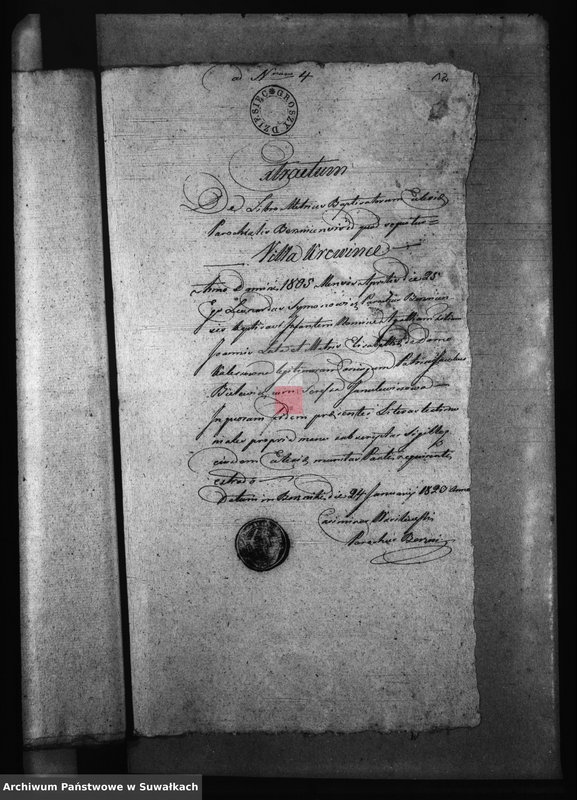 image.from.unit.number "Metryki czyli Wypisy służące do Akt Ślubnych Gminy Berzniki na Rok 1823"