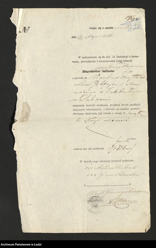 Obraz 4 z jednostki "Dowody metrykalne stałych mieszkańców osady Bałuty nr domu 19"