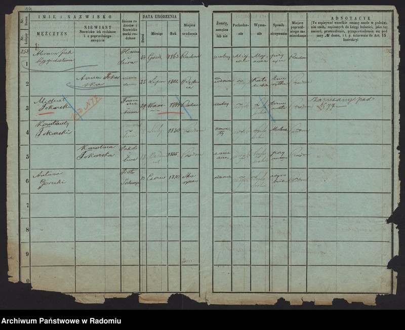 image.from.unit.number "Księga ludności miasta Radomia. 253- 316"