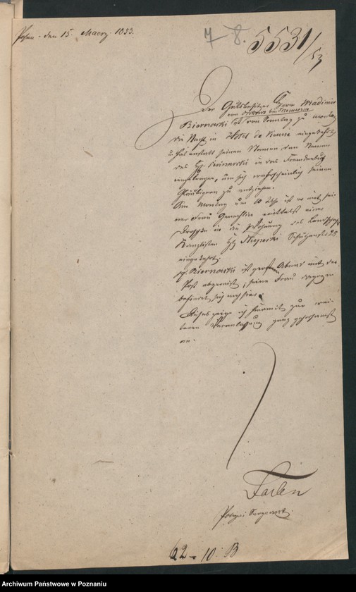 Obraz 13 z jednostki "A. betr. den polnischen Flüchtling Wladislaus /Wladimir/ von Biernacki"