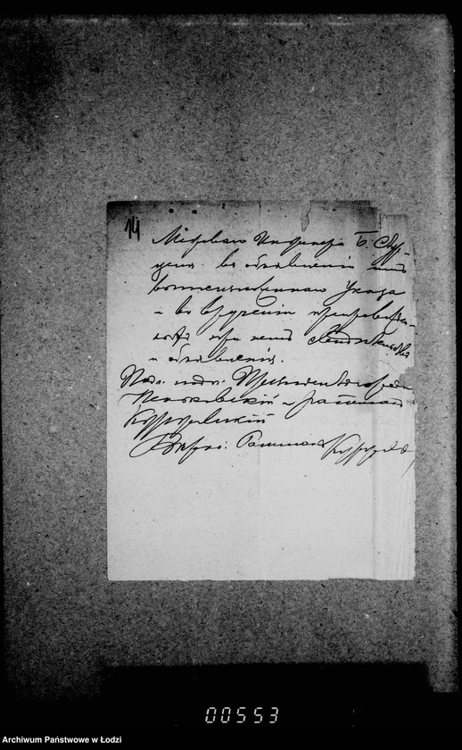 Obraz 19 z jednostki "O izmerenji zemel´ gor. Lodzi i sostavlenji plana"