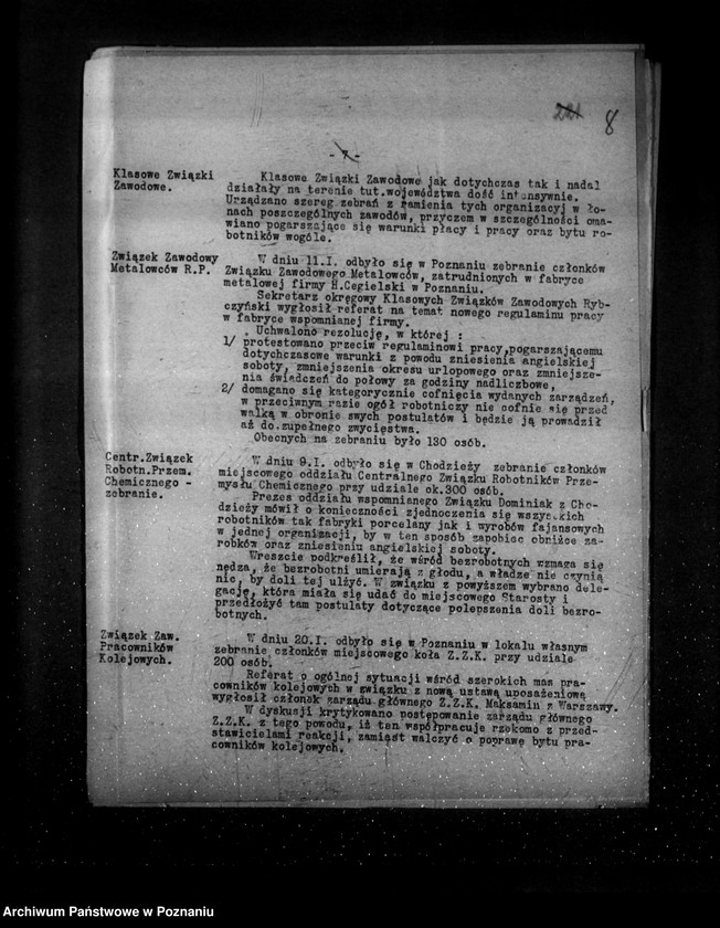 Obraz 11 z jednostki "Sprawozdania okresowe ze stanu bezpieczeństwa za miesiące styczeń-czerwiec 1934 r. /nr 1-6/"