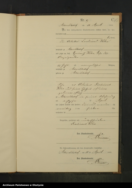 image.from.unit.number "Sterbe-Neben-Register Nr 1 - 33"