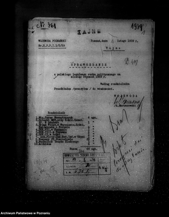 Obraz 5 z jednostki "Sprawozdania z polskiego legalnego ruchu politycznego za miesiące styczeń-lipiec 1939 r."