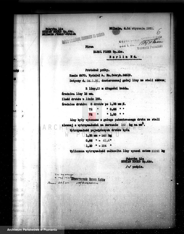 Obraz 11 z jednostki "Zatwierdzenie projektu zakładu przemysłowego i urządzenia dźwigu towarowo - osobowego w Fabryce Szkła Ujście pow. chodzieski"