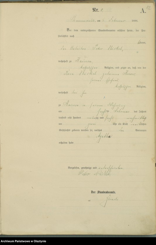 image.from.unit.number "Geburts-Haupt-Register Nr 1 - 100"