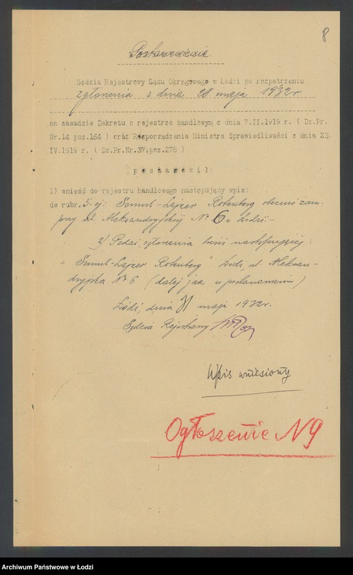 Obraz 10 z jednostki "Szmul Lajzer Rotenberg - sklep spożywczy"