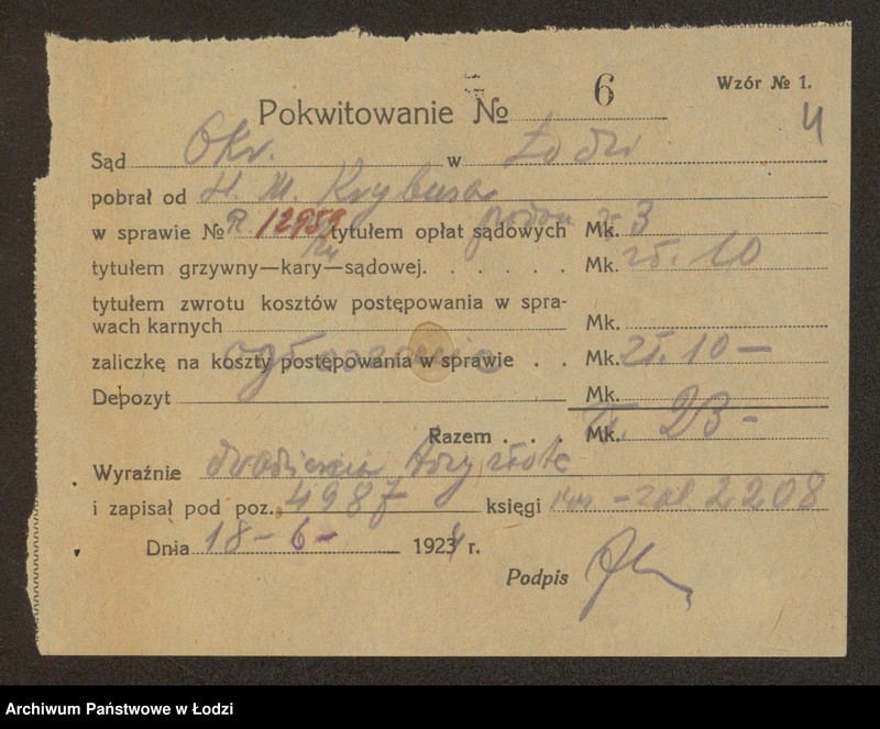 Obraz 6 z jednostki "Mendel Hersz Krybus- sprzedaż wyr. kolonialnych"