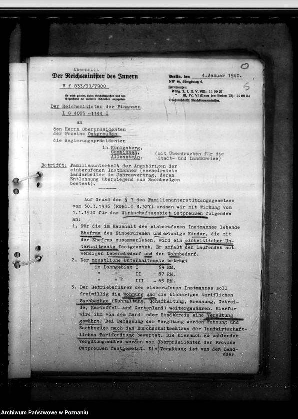 Obraz 9 z jednostki "Familienunterhalt für verheiratete landwirtschaftliche Deputanten und Tagelöhner"