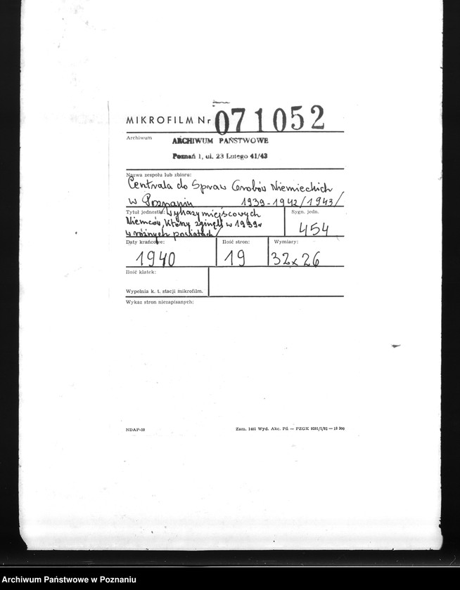 Obraz 2 z jednostki "Wykazy miejscowych Niemców, którzy zginęli w 1939 roku w różnych powiatach"