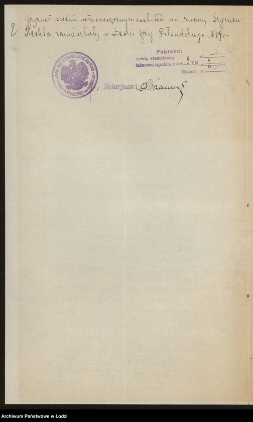 Obraz 4 z jednostki "Produkcja Krajowa- Szymon Hecht- wyrób bielizny"