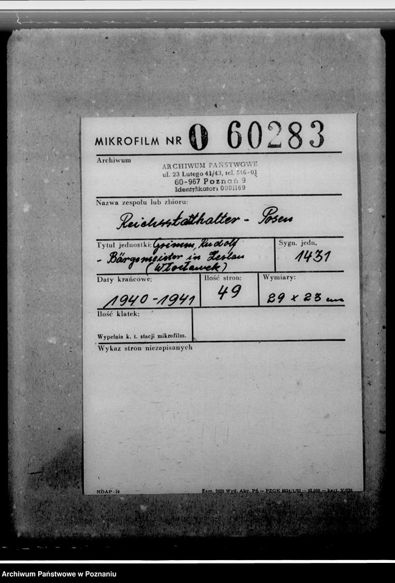 Obraz 2 z jednostki "Grimm, Rudolf - Bürgermeister in Leslau (Włocławek)"