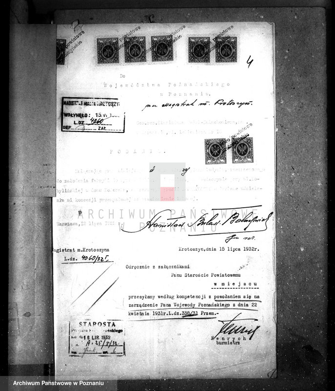 image.from.unit.number "Zatwierdzenie zakładu przemysłowego fabryki lakierów i politury własność Bułak-Bałachowicz w Krotoszynie nr rej. 573"