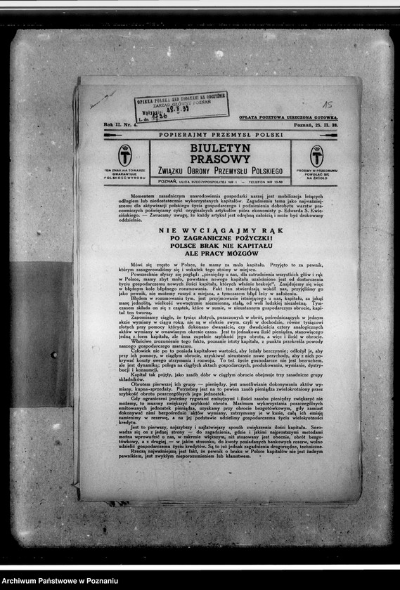 Obraz 18 z jednostki "Biuletyn prasowy"