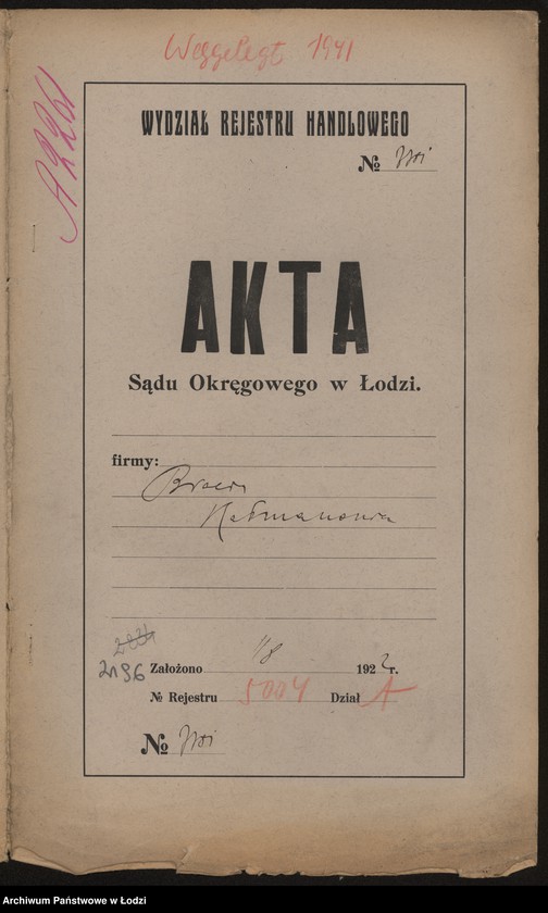 Obraz 2 z jednostki "Bracia Kalmanowicz i S-ka – sprzedaż materiałów piśmiennych"