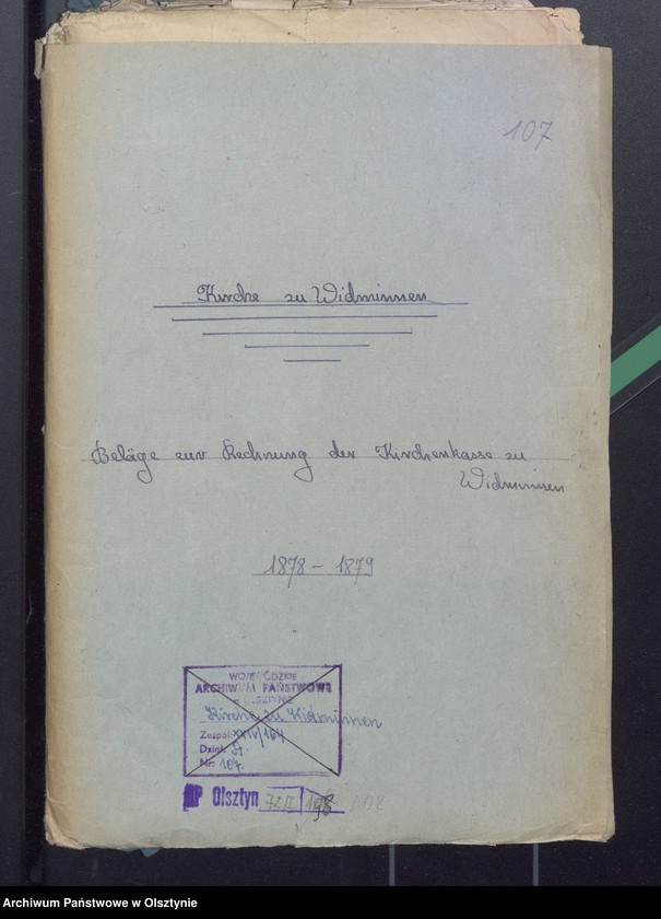 image.from.unit.number "Beläge zur Rechnung der Kirchenkassen zu Widminnen"